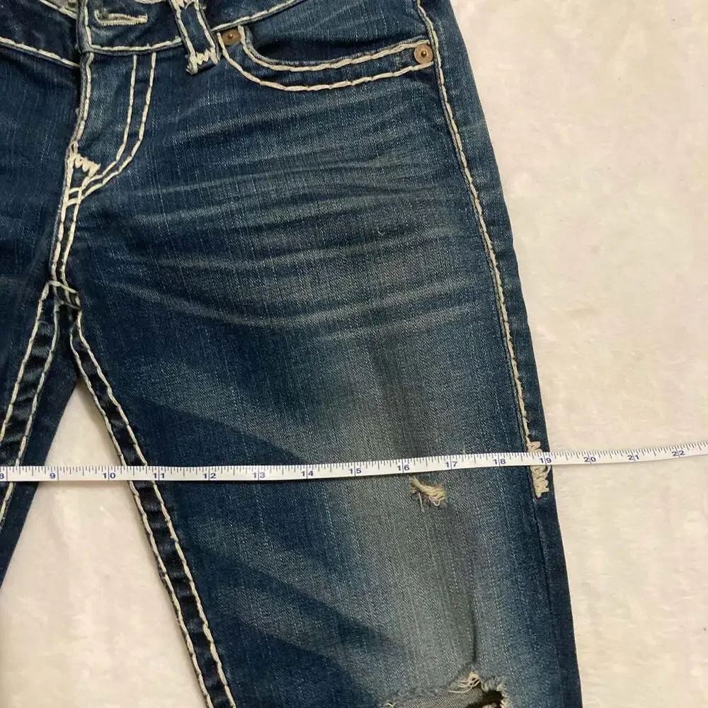 True Religion Billy Joey Super T Thick Thread Jeans Size 28 Made in USA